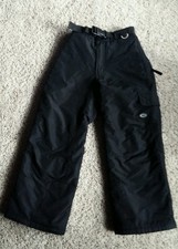 Slalom Snow Pants Youth Small Black Boys Girls Kids Insulated Ski Cargo