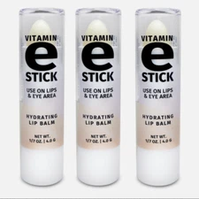 3 x Reviva Labs Vitamin E Oil E Sticks 0.15oz - For Lip & Eyes Balm Made in USA!