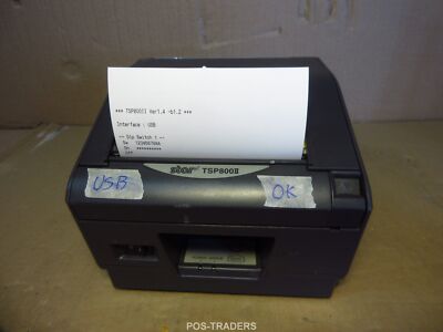 STAR TSP847IIU USB 104mm Wide Label Ticket POS Printer Black TESTED OK + PSU