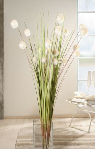 Deko Bündel "Blütenkugel" 4er Set, 105 cm hoch, Kunst Gras Gräser Zweige Blumen - Bild 1 von 4