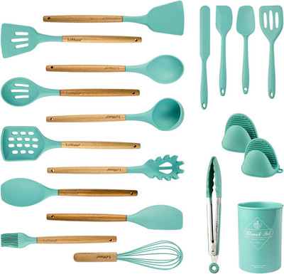 Cooking Utensils Set, 18Pcs Kitchen Silicone Utensils, Heat Resistant Non Toxic 
