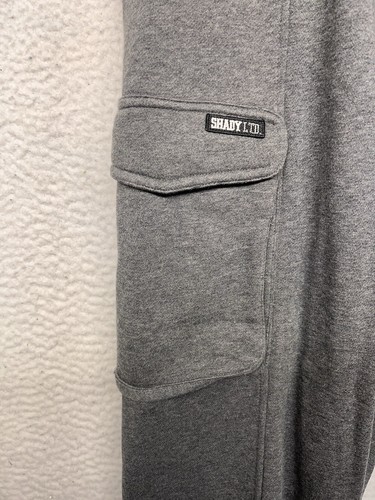 Vintage Shady LTD Sweatpants Mens Medium Grey Cargo Eminem Y2K NWT - Picture 3 of 17