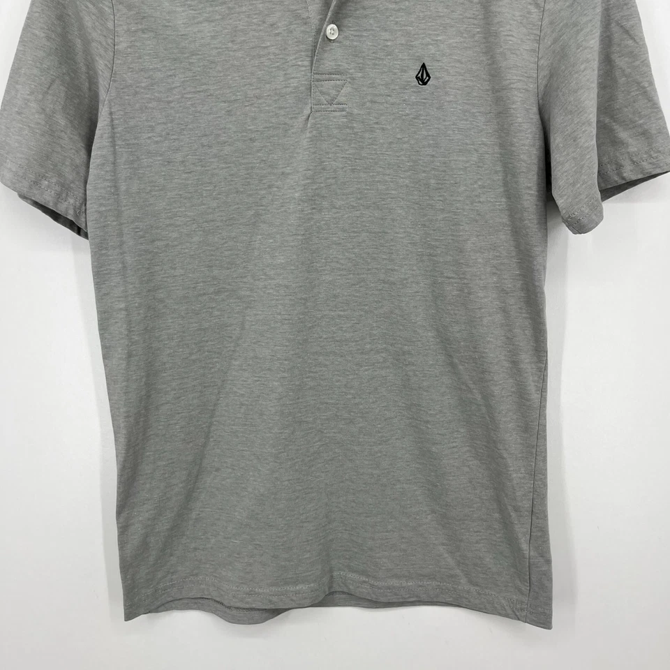 Volcom Polo Shirt Men's Size S Gray Short Sleeve Collared Stone Logo - Image 3 of 4