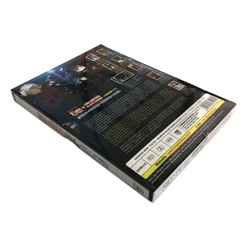 【中古】「非常に良い」Fate Stay Night [ Unlimited Blade Works ] コンプリートDVD-BOX (テレビアニメ＋劇場版)(inport版) Fate Stay Night + Unlimited Blade Works Anime DVD Season 1 & 2 + 4