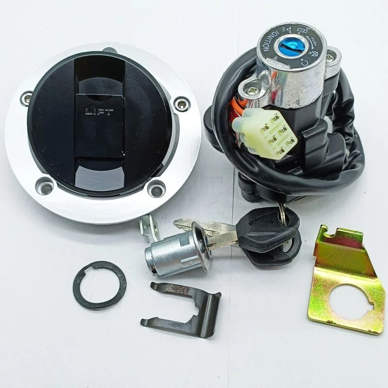 Interruptor de encendido tapa de gas combustible llave de bloqueo de asiento para Suzuki GSXR600 GSXR750 2004-2005 Foto 2 de 4