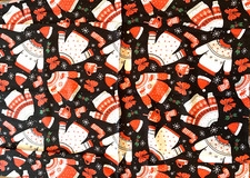 LOT 4 Fat Quarters Fabric 18x21" Black Christmas Candy Cane NEW - U Get All 4