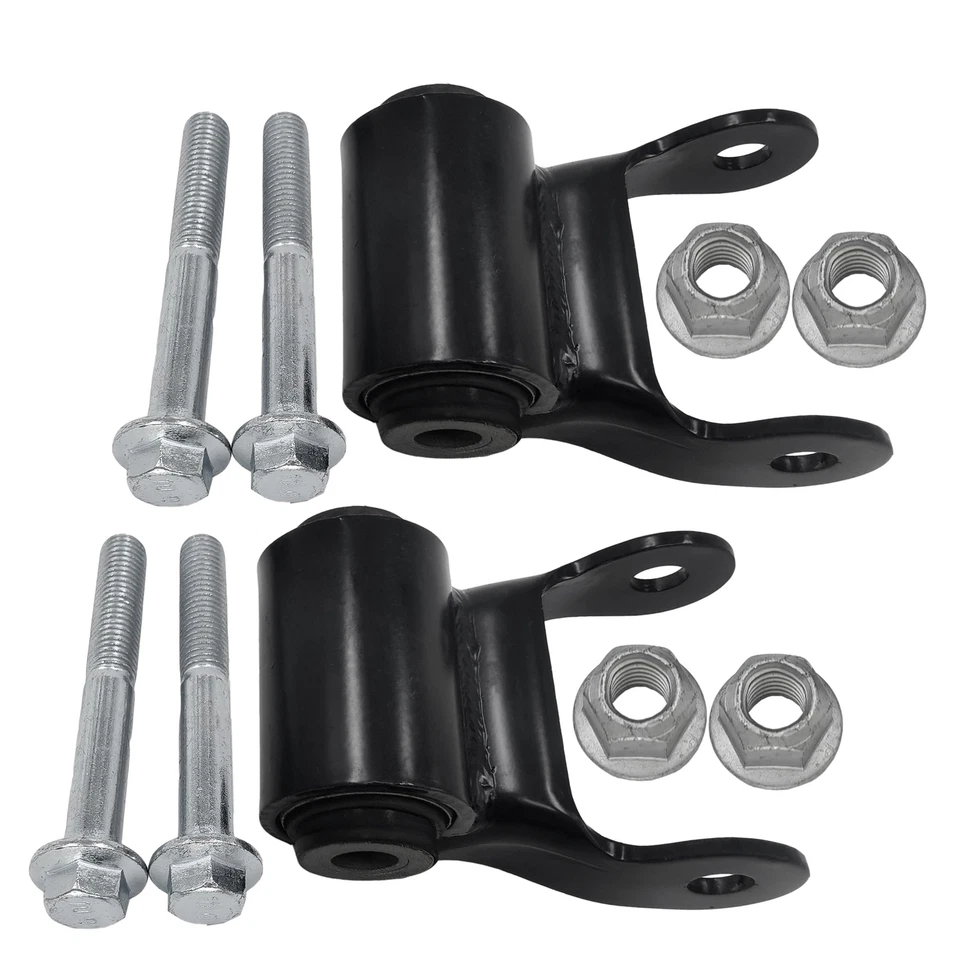 Par de grilletes de resorte de hoja trasera para camioneta Dodge Durango 1998-2002 2003 Foto 4 de 4