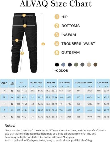 AlvaQ Cargo Work Trousers Mens Cotton Casual Work Pants XL-XXL - Picture 9 of 26