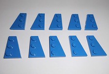 Lego (43722/43723) 10 piastre alari 2x3 (5x R.+5xL.), in blu da 9525 8093 8214