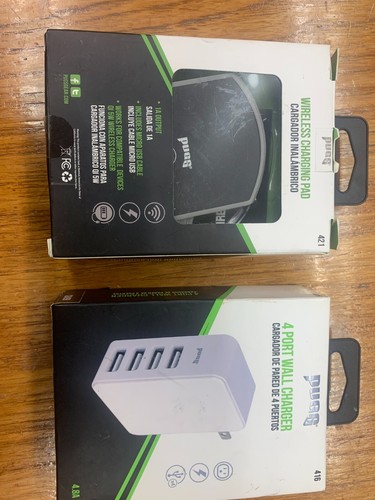 PUGS Wireless Charging Pad &amp; 4 Port Wall Charger-Cell phone | eBay