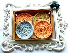 Reusable Cotton Face Pads - Makeup Remover Rounds Soft Cleansing Sponges 4 Pack 