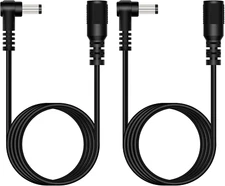DC Power Extension Cable, 5.5Mm X 2.1Mm Extension Cord, 2-Pack 6FT 90 Degree Rig