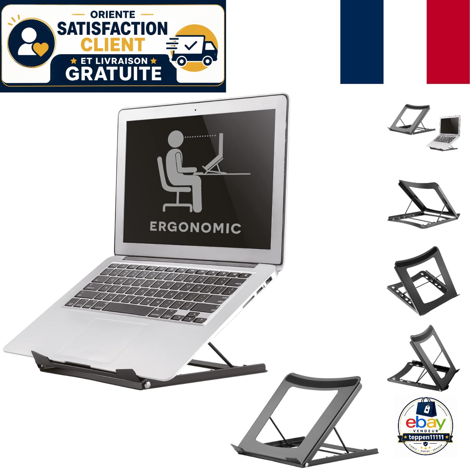 Rehausseur ordinateur portable 10-15 Neomounts NSLS075BLACK support de bureau noir 5kg