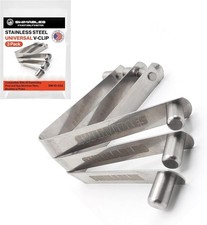 Universal Stainless Steel V-Clip Set for Pool Nets, Brushes  Poles - 3 Pack
