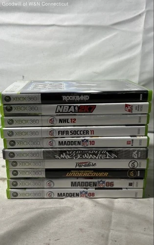 Need for Speed Most Wanted Burnout Paradise FIFA 10 Xbox 360 Game Lot