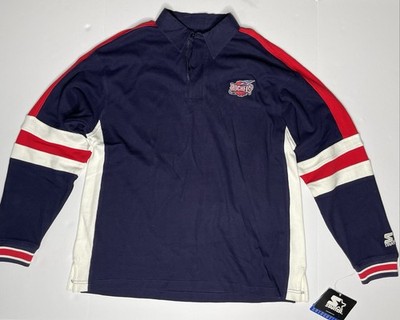 Mens Vintage Starter Houston Rockets Long Sleeve Warmup Blue Red White Size L