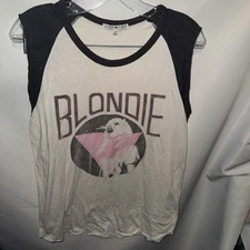 Junk Food Blondie Graphic Print Tee Shirt Pullover sleeveless Womens Medium Y2K