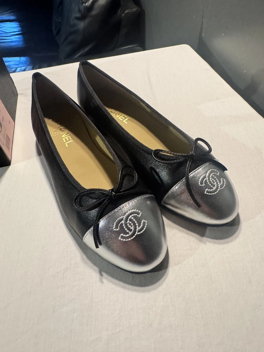 CHANEL Silver Flats for Women for sale | eBay