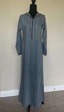 Blue-grey Women Moroccan Jelaba Size S