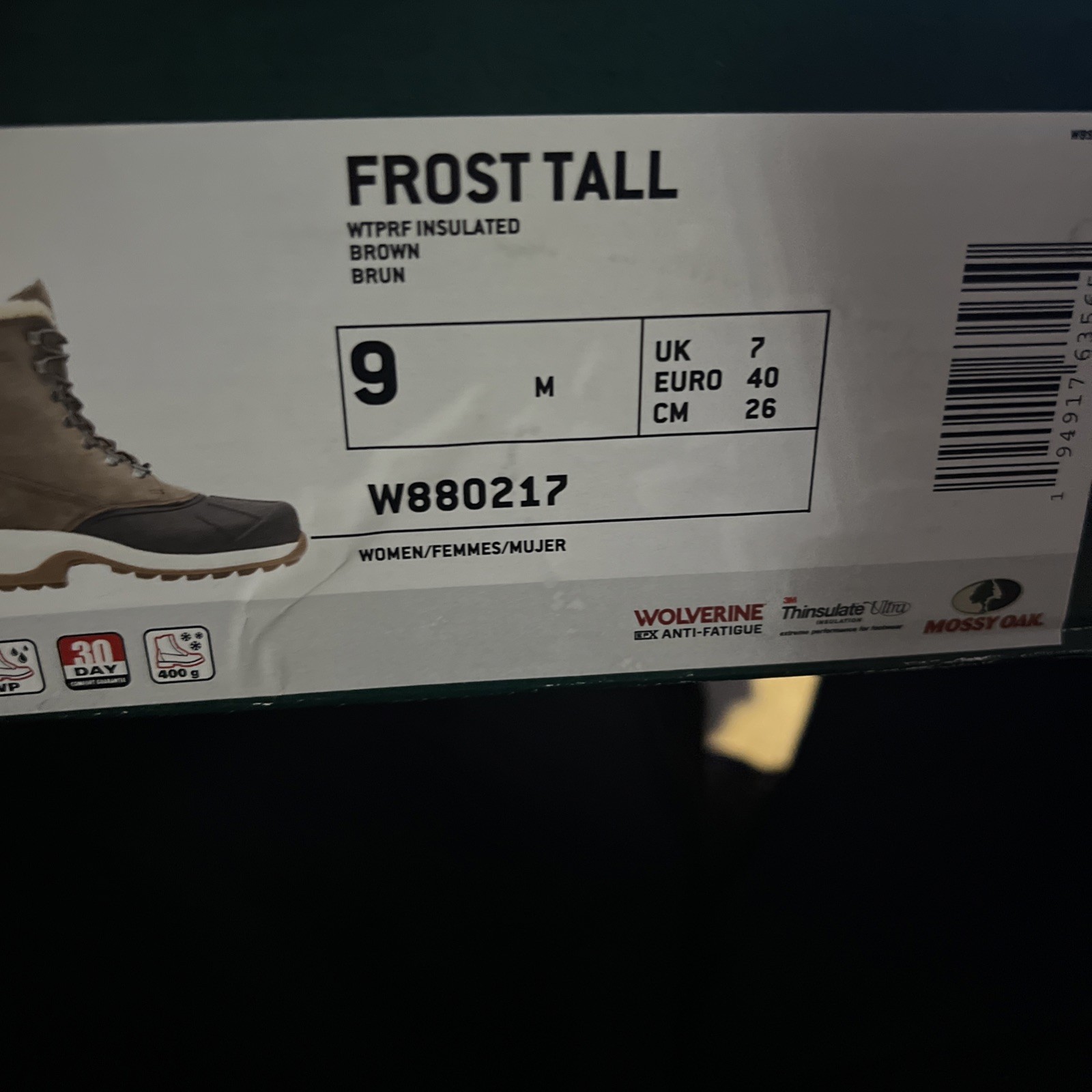 Wolverine Womens Frost Tall W880217 Beige Leather Waterproof Snow Boots Sz 9