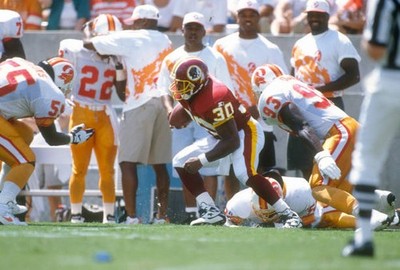 Brian Mitchell Washington Redskins carries the ball v the Tampa Ba- Old Photo 5