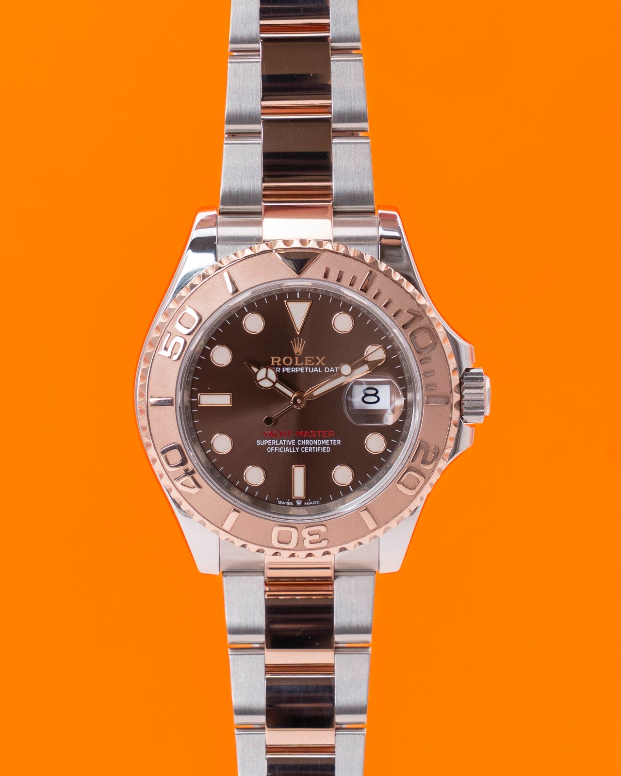 2020 Rose 126621 Yachtmaster Gold Rolex Chocolate 40mm - vintagewatches.pk