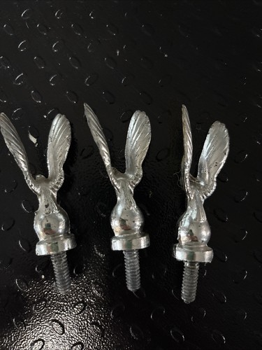 Lot 3 Vintage SILVER Eagle Trophy Topper Metal 2 1/2 Inch Trophy Topper - Picture 2 of 2