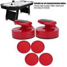 Hockey Game Table 94MM Slider Pusher Set with 4 Pucks Accessories Large Size Red