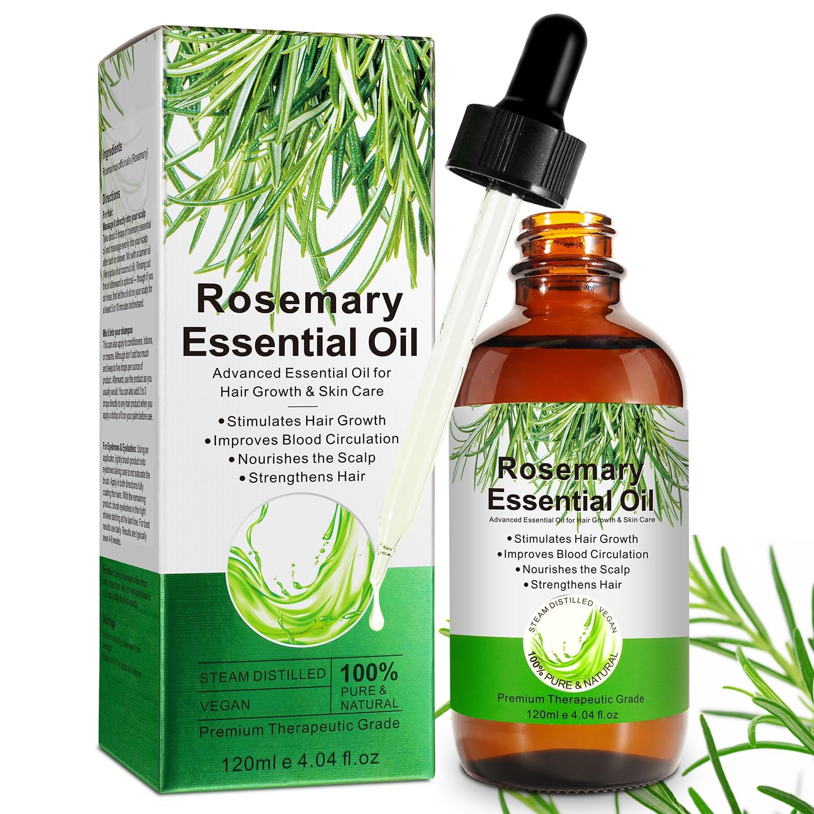 Olio Rosmarino Bio per Capelli - Rinforzante Naturale Senza Chimica
