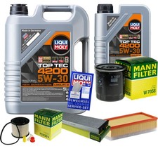 INSPEKTIONSKIT FILTER LIQUI MOLY ÖL 6L 5W-30 für Peugeot 607 9D 9U 2.2 HDi 2.0