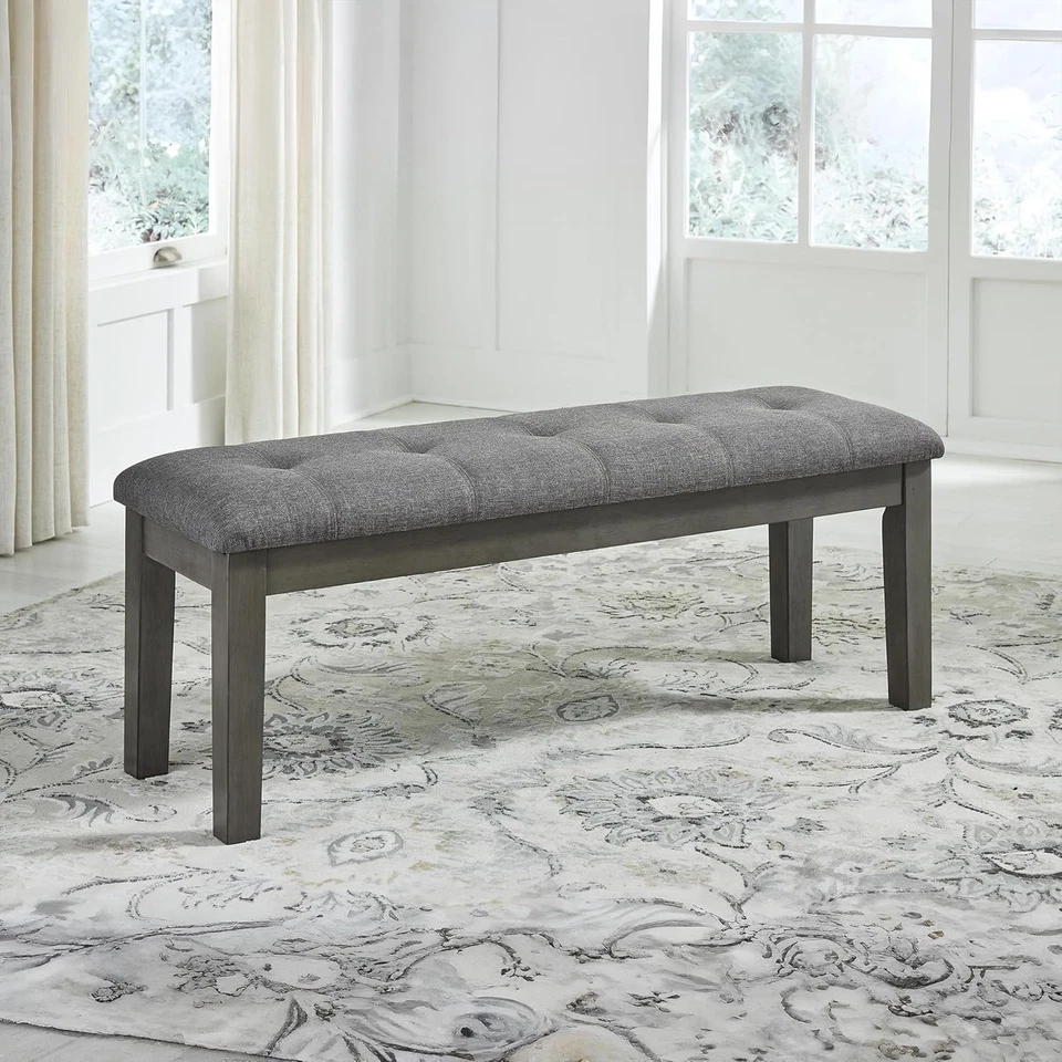 Versatile 50" Gray Dining Bench for Modern Spaces - Easy Assembly & Storage - Image 4 of 4