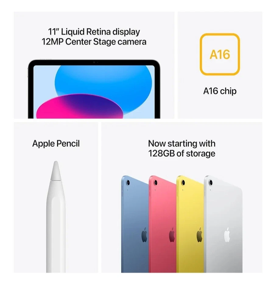 Apple iPad 11-inch: A16 chip, 11-inch Model, Liquid Retina Display, 256GB, Wi-Fi - Image 3 of 4