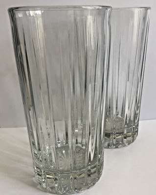 Vintage Crystal d'Arques Durand Stanford Cooler Glasses 6.25'' Clear 16 Oz Set 2