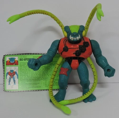 1993 GI JOE MEGA MARINES BIO VIPER V1 ACTION FIGURE W/FILE CARD