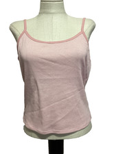 NOBO NO BOUNDARIES PINK STRIPE STRETCH KNIT SCOOP CAMI Sz. Jr. XL