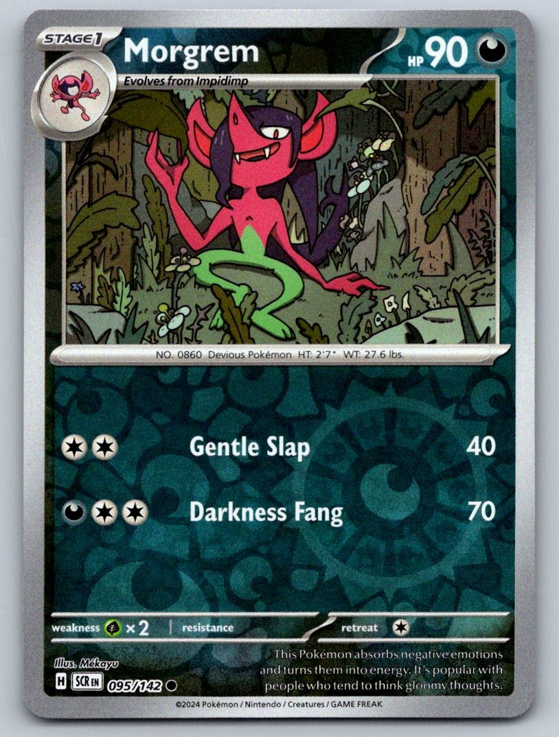Morgrem 95/142 Common Stellar Crown Pokemon Reverse Holo Near Mint