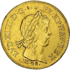[#1288524] Frankreich, Ludwig XIV., Double louis d'or à la mèche longue, 1648, Bordeau