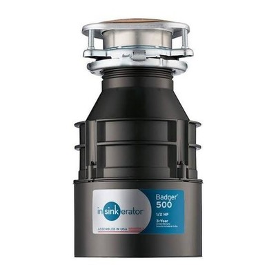 NEW InSinkErator Badger 500, 1/2 HP Continuous Feed Kitchen Garbage Disposal