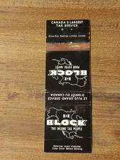 Vtg. H & R Block, The Income Tax People Matchcover (C22)