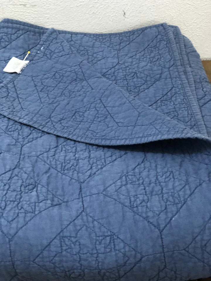 Threshold Quilt Coverlet Q/King Blue Matelasse 100x92” NWOT - Image 2 of 4