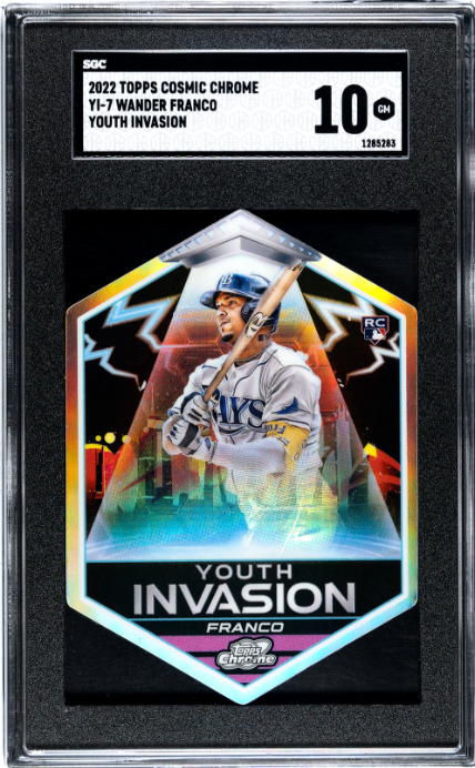 2022 Topps Cosmic Chrome #YI-7 Wander Franco Youth Invasion SGC 10