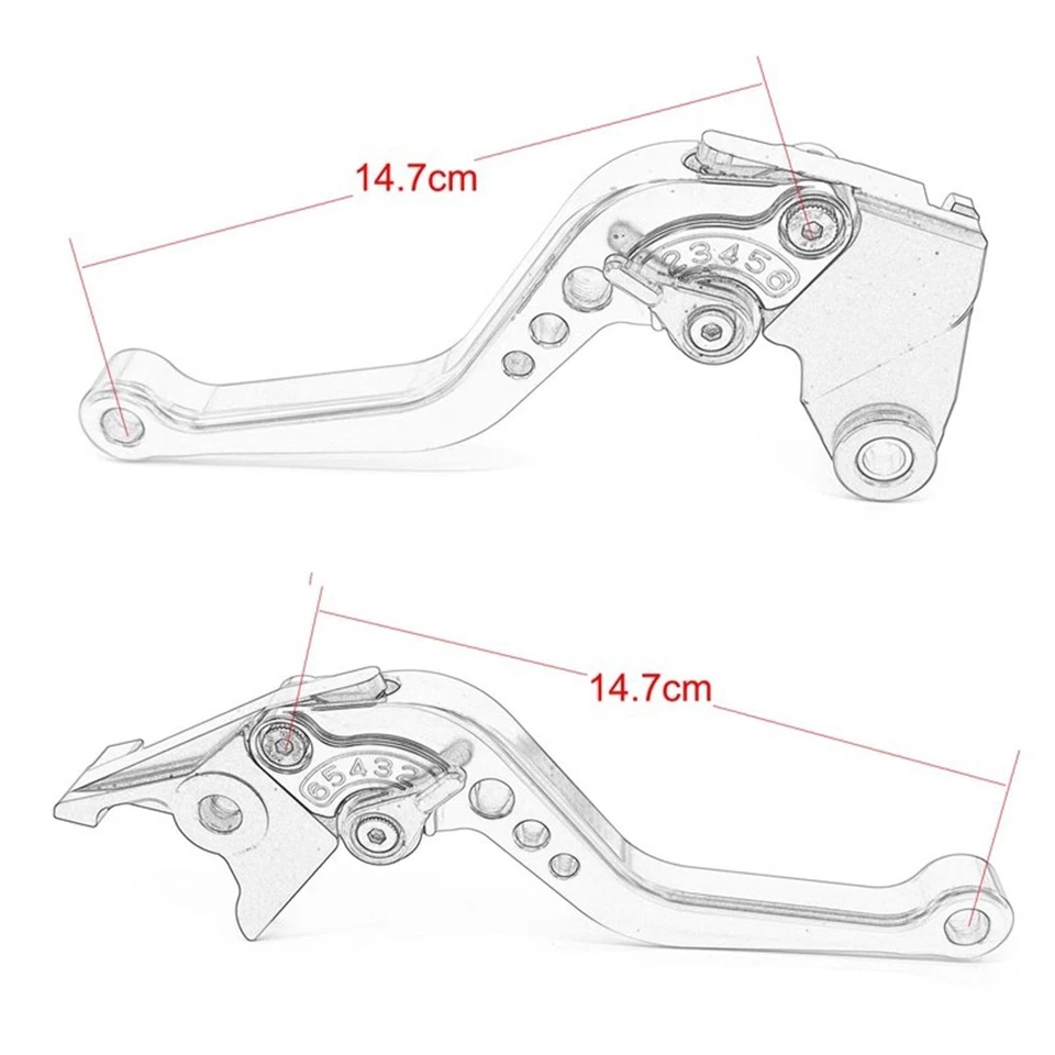 Palancas de embrague de freno cortas ajustables CNC para Kawasaki Ninja 500 Z500 2024 2025 Foto 2 de 4
