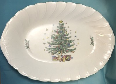Discontinued: 14in Nikko ''Happy Holiday'' Series Serving Platter