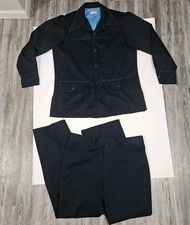 Levi  s Panatela Navy Suit Jacket And Pants Suit 70s Navy Blue Two Piece
