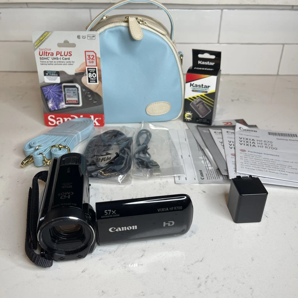 Canon VIXIA HF R700 HD Digital Camcorder Bundle 57X Advanced Zoom TESTED - Image 2 of 4