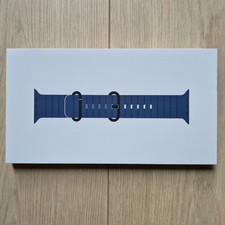 Genuine Official Apple Ocean Band - Anchor Blue - Black Titanium Finish - 49mm
