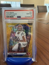2024 Panini Prizm Ja’marr Chase 57 Gold Choice /10 PSA 10 Pop 2