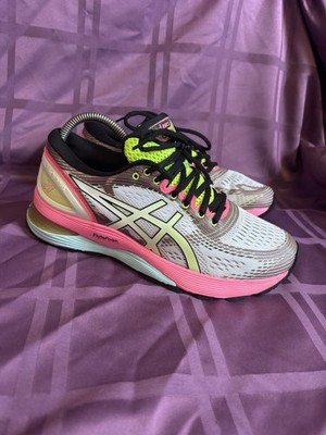 Asics Gel Nimbus Women US 7 1/2 Pink White Athletic Running Shoe