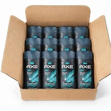 12pk AXE Apollo 3in1 Body Face Hair Wash Gel 12 Hour Sage Cedarwood Scent 250ml