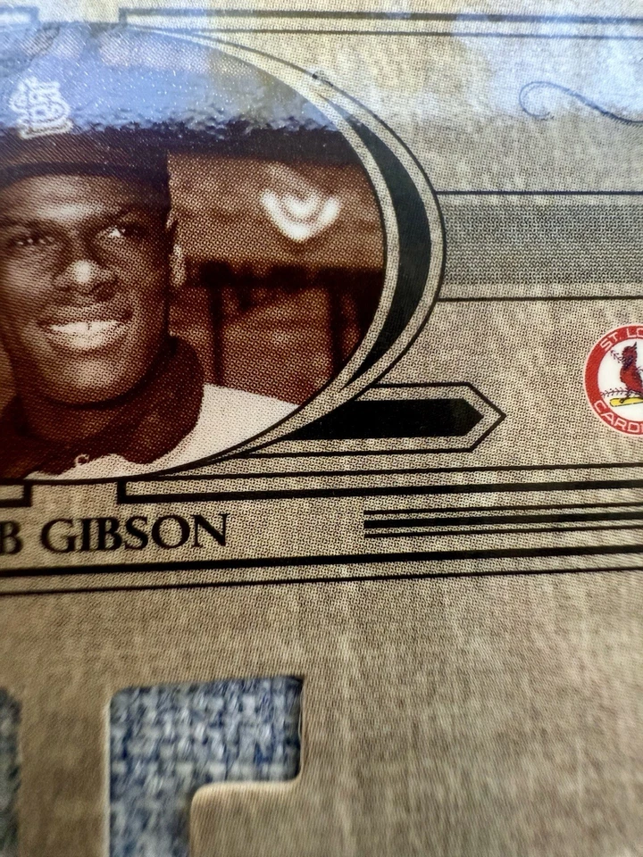 2004 Playoff Timeless Treasures Award Materials AW-8 BOB GIBSON GW Jersey #30/45 - Image 3 of 3